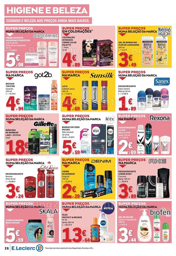Antevisão Folheto E-LECLERC Promoções de 6 a 12 agosto